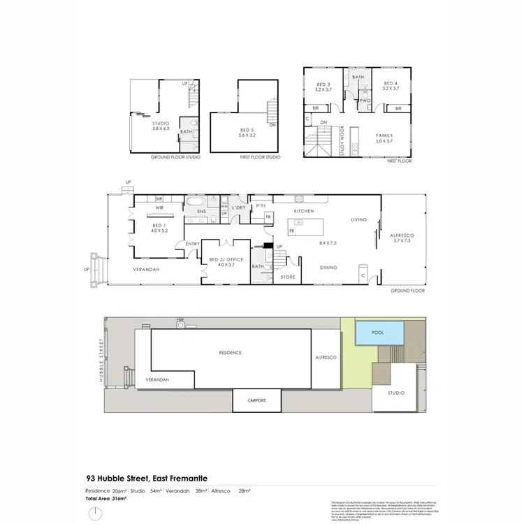 Floorplan of Homely house listing, 93 Hubble Street, East Fremantle WA 6158