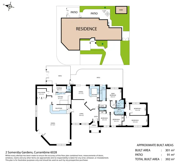 Floorplan of Homely house listing, 2 Somersby Gardens, Currambine WA 6028