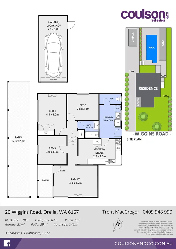 Floorplan of Homely house listing, 20 Wiggins Road, Orelia WA 6167