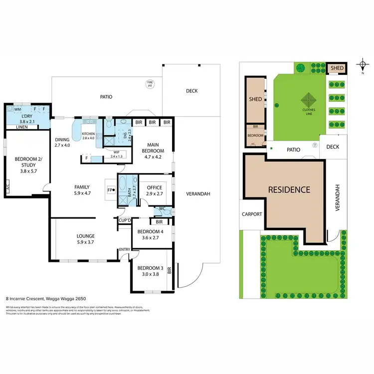 Floorplan of Homely house listing, 8 Incarnie Crescent, Wagga Wagga NSW 2650