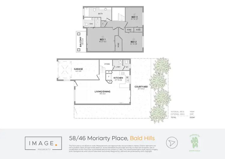 Floorplan of Homely townhouse listing, 58/46 Moriarty Place, Bald Hills QLD 4036