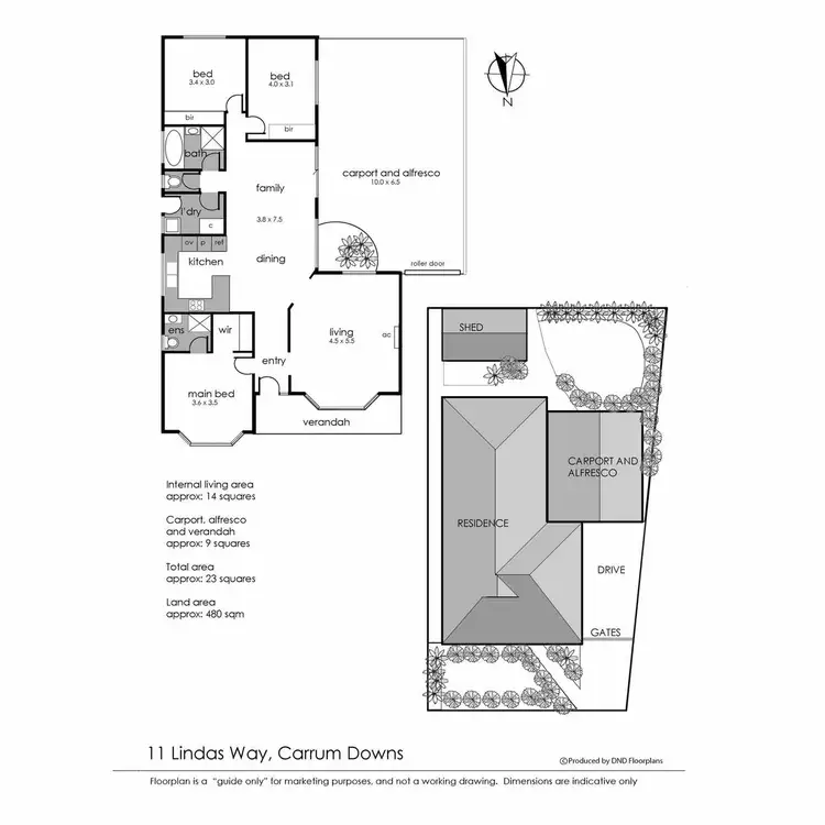 Floorplan of Homely house listing, 11 Lindas Way, Carrum Downs VIC 3201