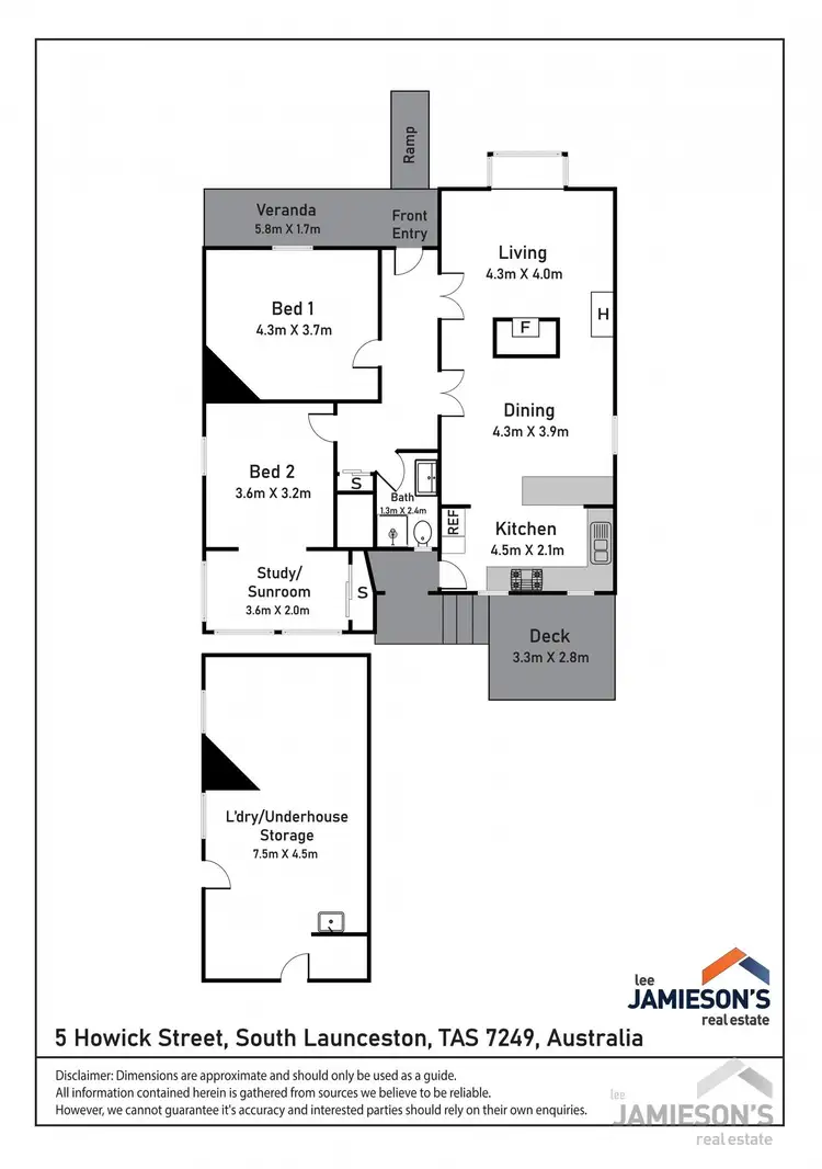 Floorplan of Homely house listing, 5 Howick Street, South Launceston TAS 7249
