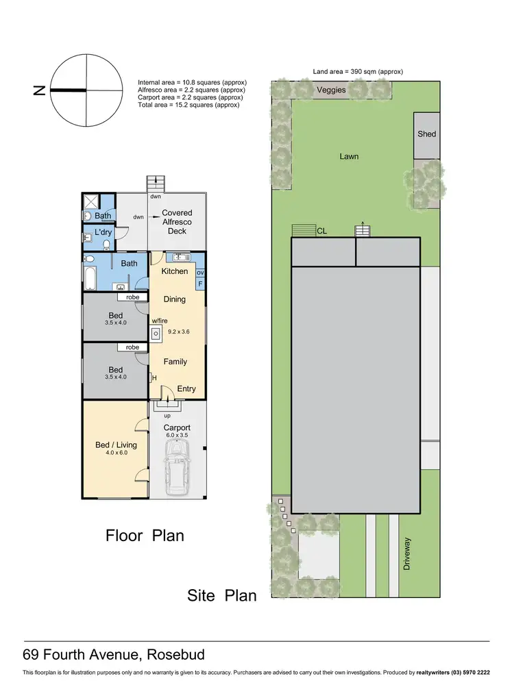 Floorplan of Homely house listing, 69 Fourth Avenue, Rosebud VIC 3939