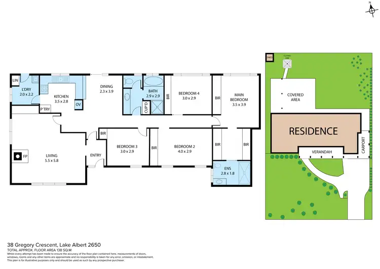 Floorplan of Homely house listing, 38 Gregory Crescent, Lake Albert NSW 2650