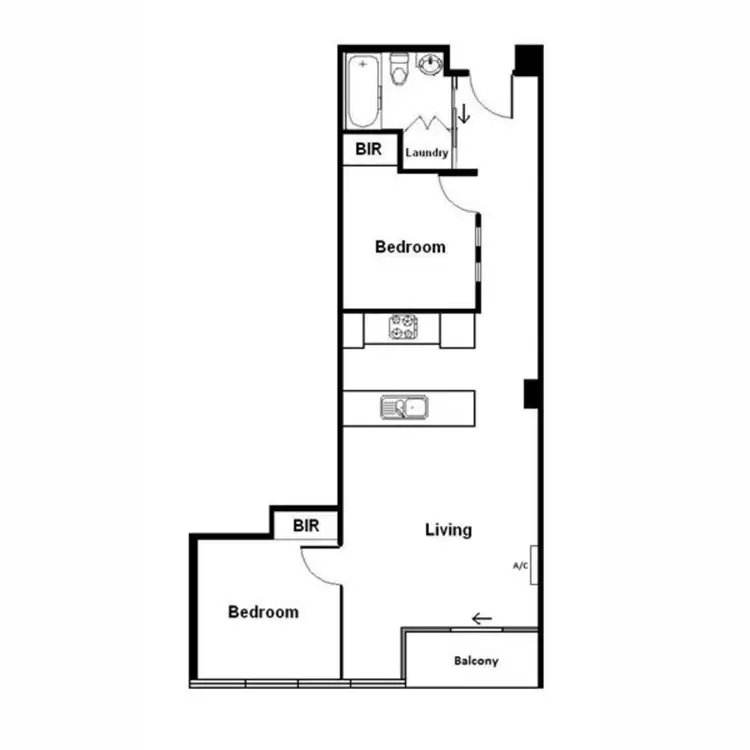Floorplan of Homely apartment listing, 602/270 King Street, Melbourne VIC 3000