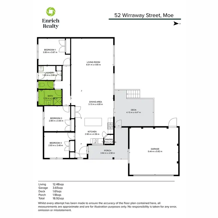 Floorplan of Homely house listing, 52 Wirraway Street, Moe VIC 3825