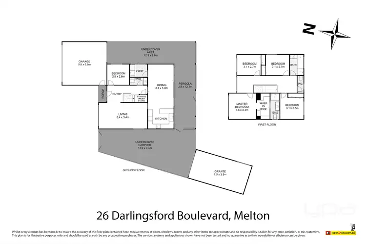 Floorplan of Homely house listing, 26 Darlingsford Boulevard, Melton VIC 3337