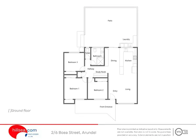 Floorplan of Homely semi-detached listing, 2/6 Boea Street, Arundel QLD 4214