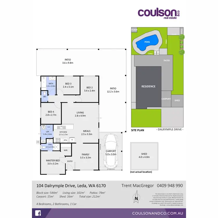 Floorplan of Homely house listing, 104 Dalrymple Drive, Leda WA 6170