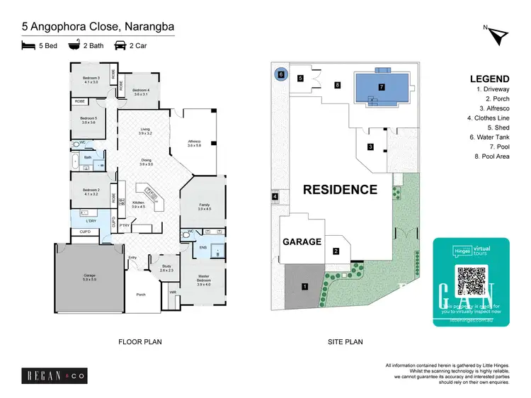 Floorplan of Homely house listing, 5 Angophora Close, Narangba QLD 4504