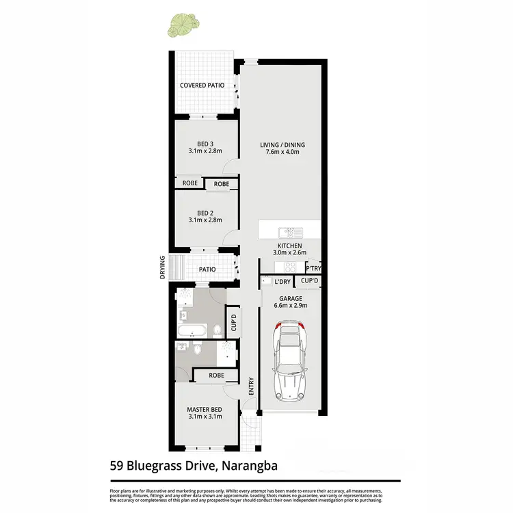 Floorplan of Homely house listing, 59 Bluegrass Drive, Narangba QLD 4504