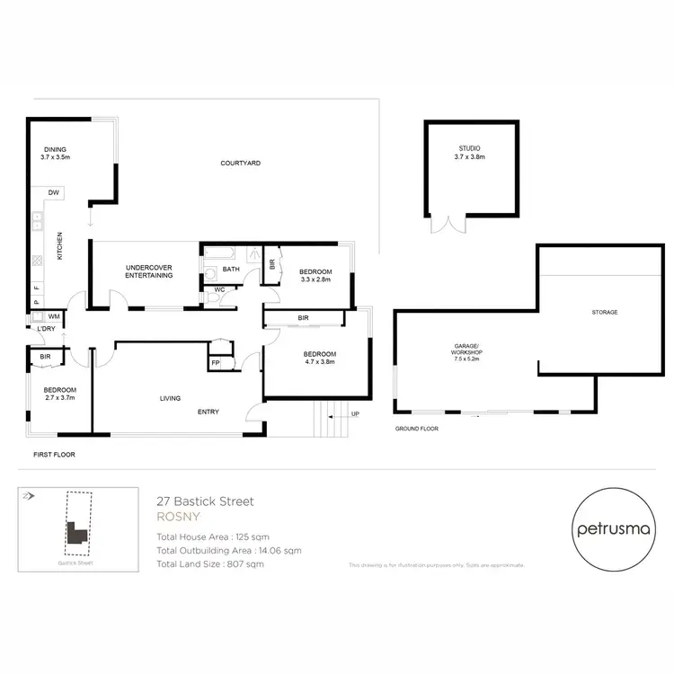 Floorplan of Homely house listing, 27 Bastick Street, Rosny TAS 7018