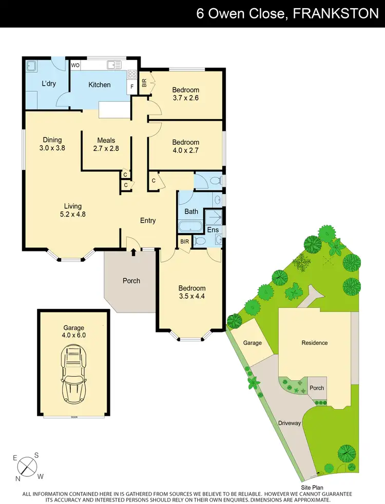 Floorplan of Homely house listing, 6 Owen Close, Frankston VIC 3199