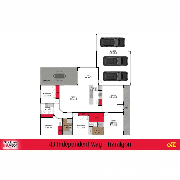 Floorplan of Homely house listing, 43 Independent Way, Traralgon VIC 3844