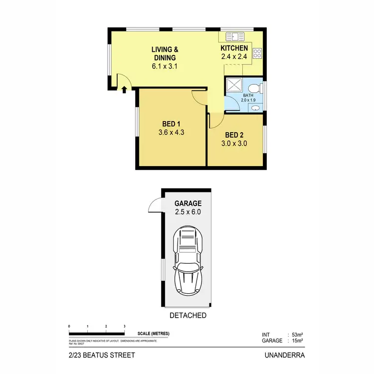 Floorplan of Homely unit listing, 2/23 Beatus Street, Unanderra NSW 2526