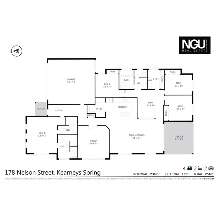Floorplan of Homely house listing, 178 Nelson Street, Kearneys Spring QLD 4350
