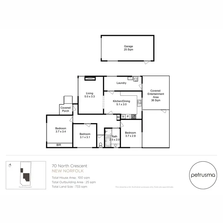 Floorplan of Homely house listing, 70 North Crescent, New Norfolk TAS 7140