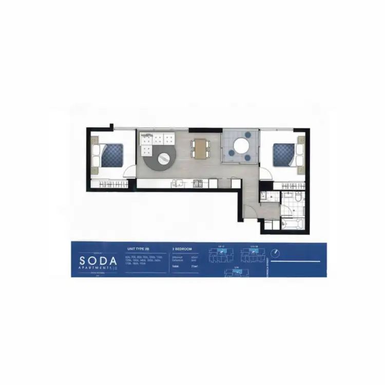 Floorplan of Homely apartment listing, 1806/27 Cordelia Street, South Brisbane QLD 4101