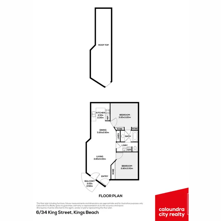 Floorplan of Homely unit listing, 6/34 King Street, Kings Beach QLD 4551