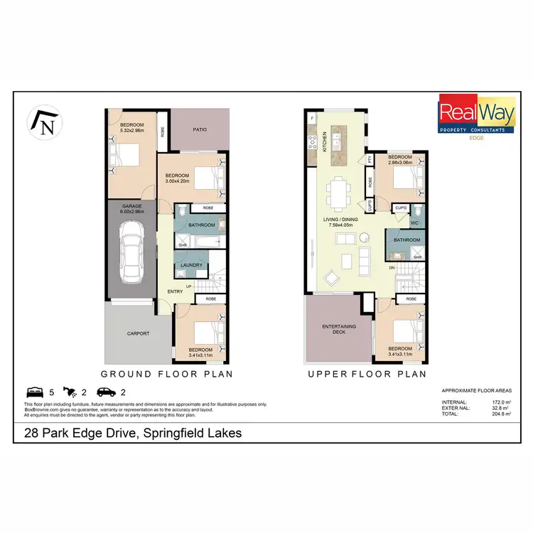 Floorplan of Homely house listing, 28 Park Edge Drive, Springfield Lakes QLD 4300