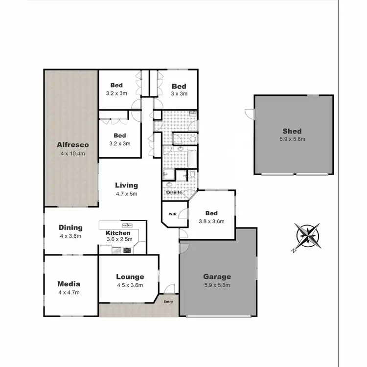 Floorplan of Homely house listing, 15 McLachlan Drive, Highfields QLD 4352