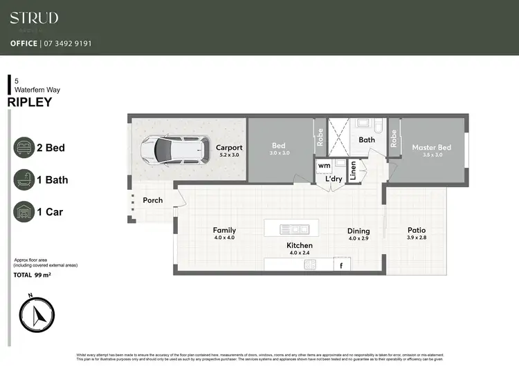 Floorplan of Homely townhouse listing, 5 Waterfern Way, Ripley QLD 4306