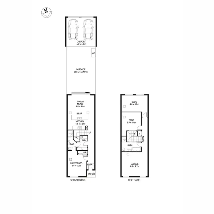 Floorplan of Homely townhouse listing, 41 St Clair Avenue, St Clair SA 5011