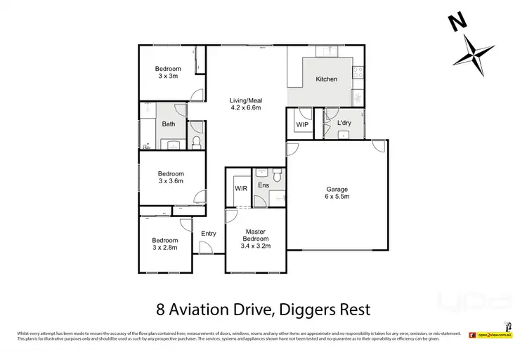 Floorplan of Homely house listing, 8 Aviation Drive, Diggers Rest VIC 3427
