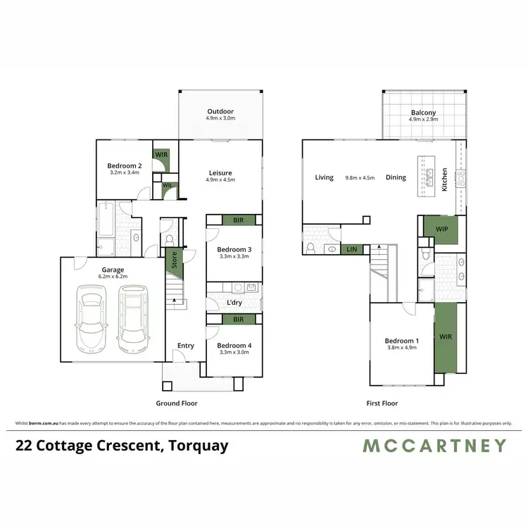 Floorplan of Homely house listing, 22 Cottage Crescent, Torquay VIC 3228