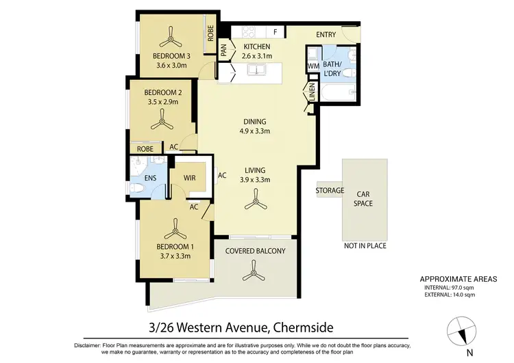Floorplan of Homely apartment listing, 3/26 Western Avenue, Chermside QLD 4032