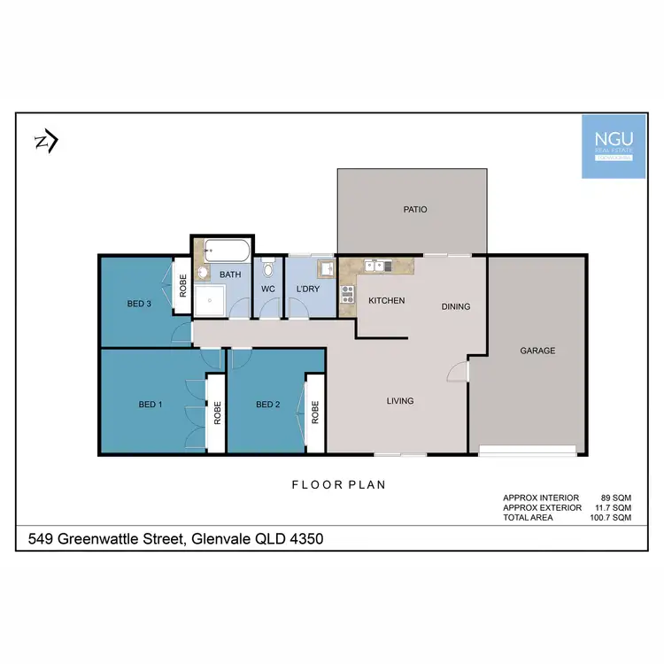 Floorplan of Homely house listing, 549 Greenwattle Street, Glenvale QLD 4350