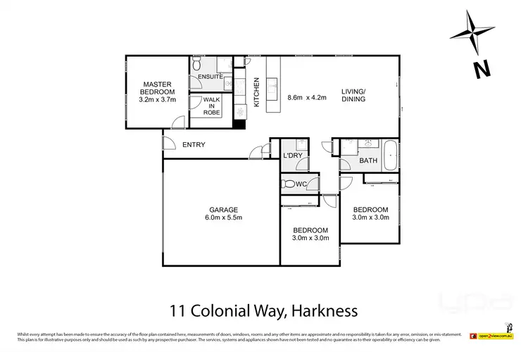 Floorplan of Homely house listing, 11 Colonial Way, Harkness VIC 3337