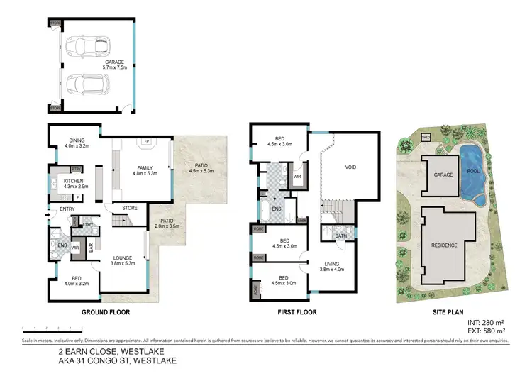Floorplan of Homely house listing, 2 Earn Close, Westlake QLD 4074