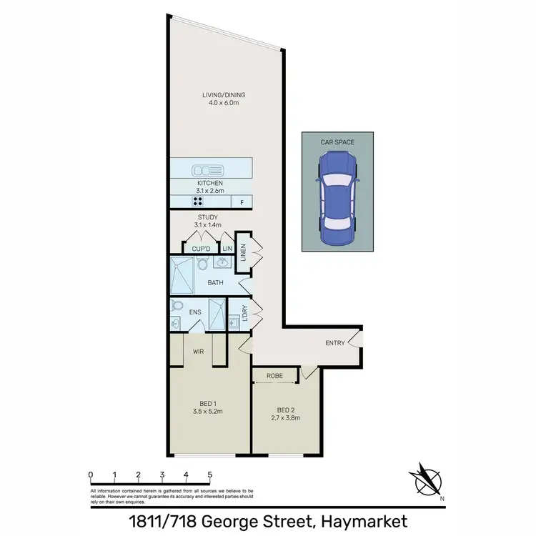 Floorplan of Homely apartment listing, 1811/718 George Street, Haymarket NSW 2000
