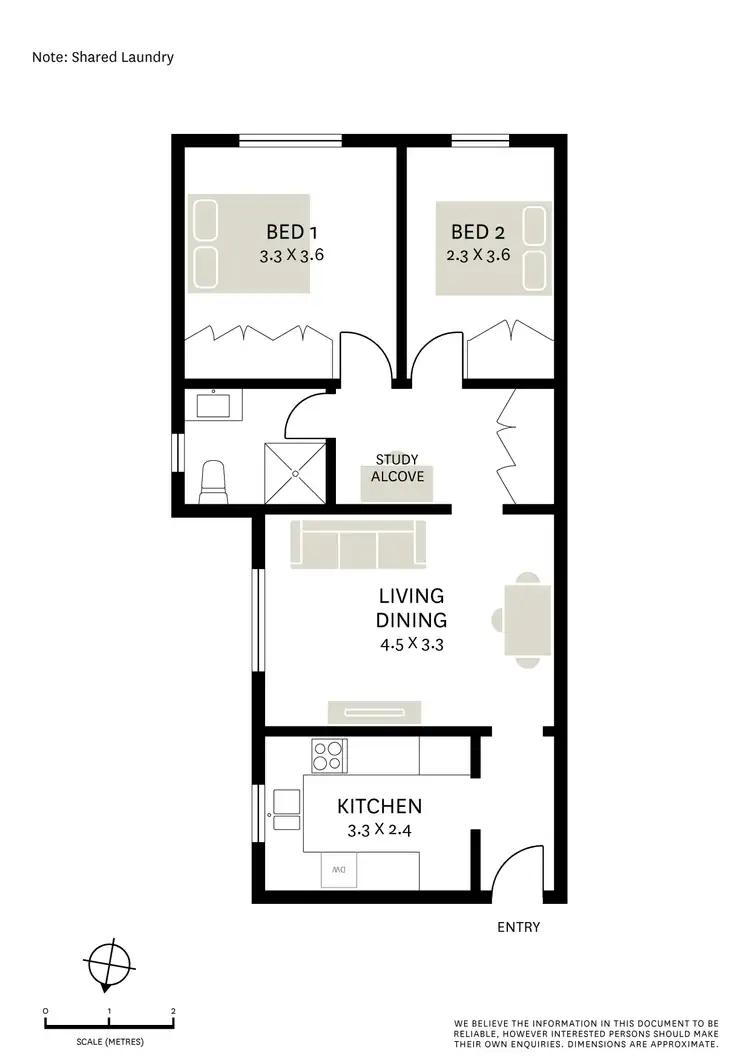 Floorplan of Homely apartment listing, 1/195 Norton Street, Ashfield NSW 2131