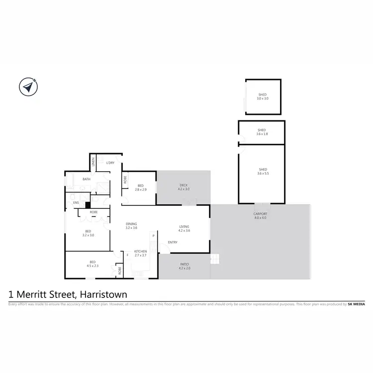 Floorplan of Homely house listing, 1 Merritt Street, Harristown QLD 4350