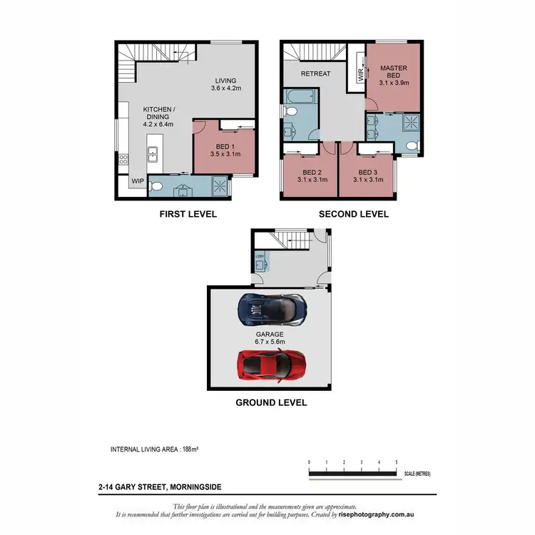 Floorplan of Homely townhouse listing, Lot 2/14 Gary Street, Morningside QLD 4170