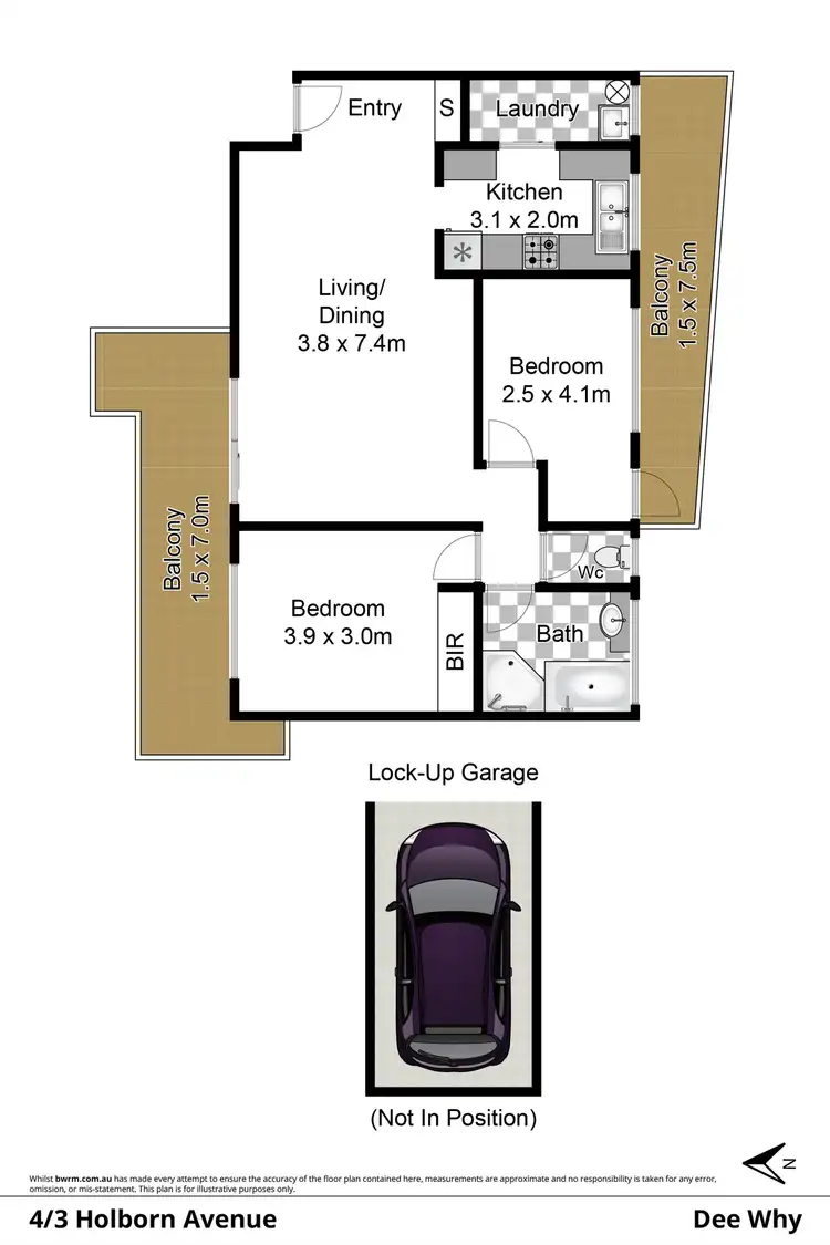 Floorplan of Homely apartment listing, 4/3 Holborn Avenue, Dee Why NSW 2099