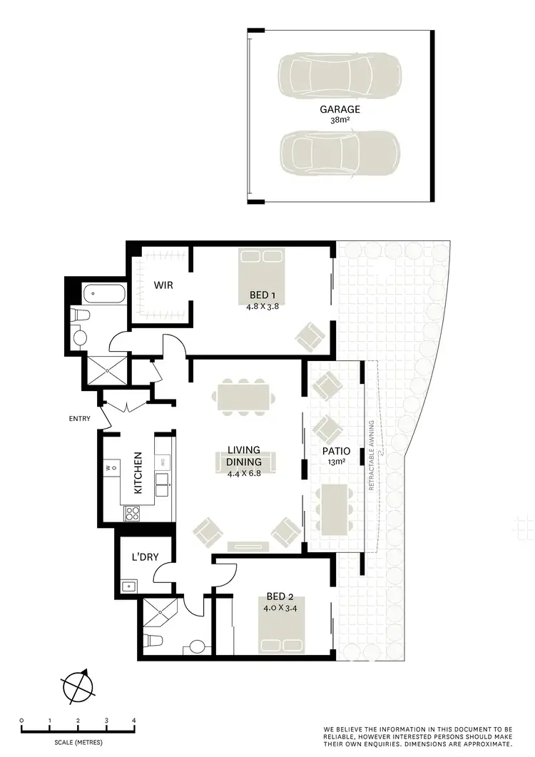 Floorplan of Homely apartment listing, G02/18 Karrabee Avenue, Huntleys Cove NSW 2111