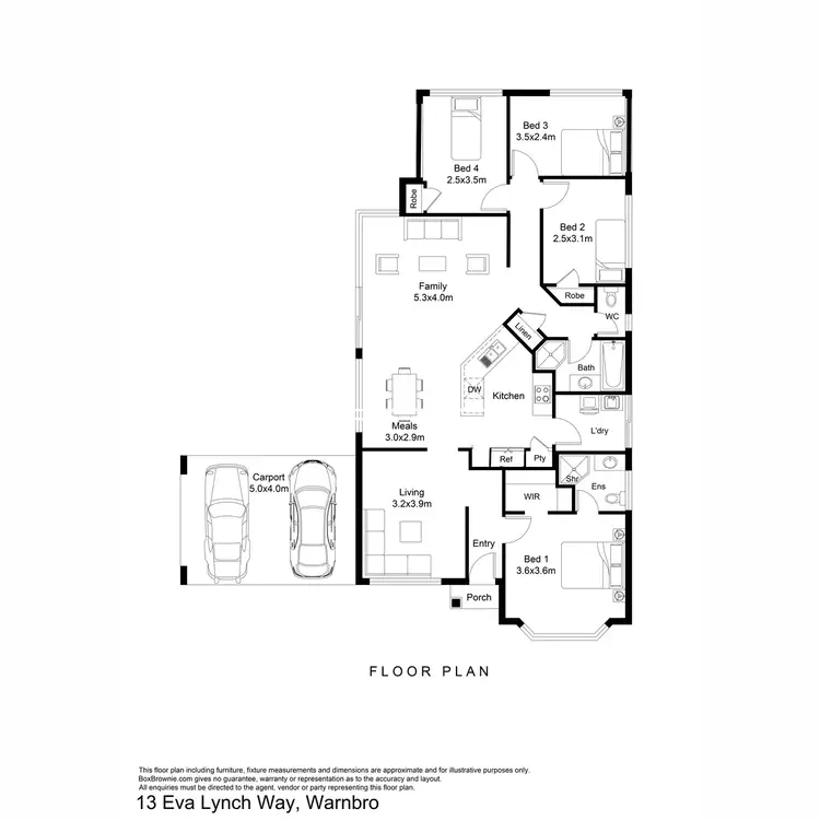 Floorplan of Homely house listing, 13 Eva Lynch Way, Warnbro WA 6169