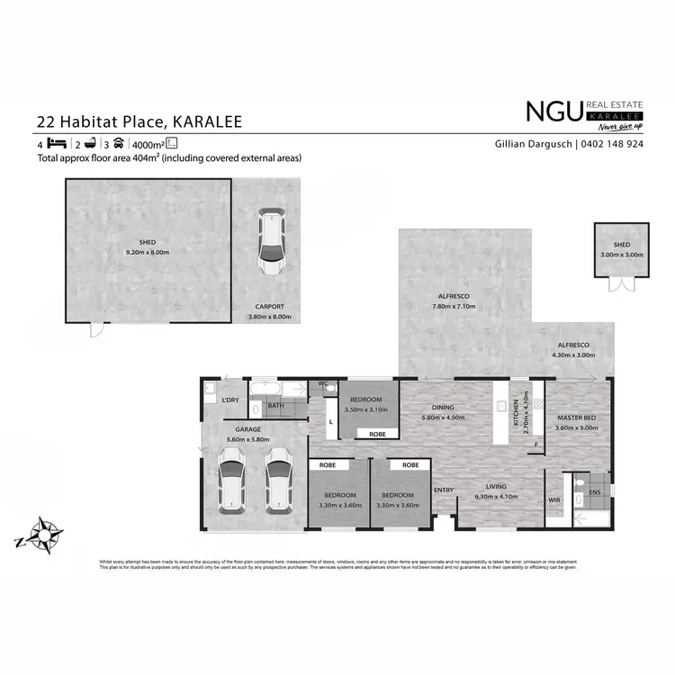 Floorplan of Homely house listing, 22 Habitat Place, Karalee QLD 4306