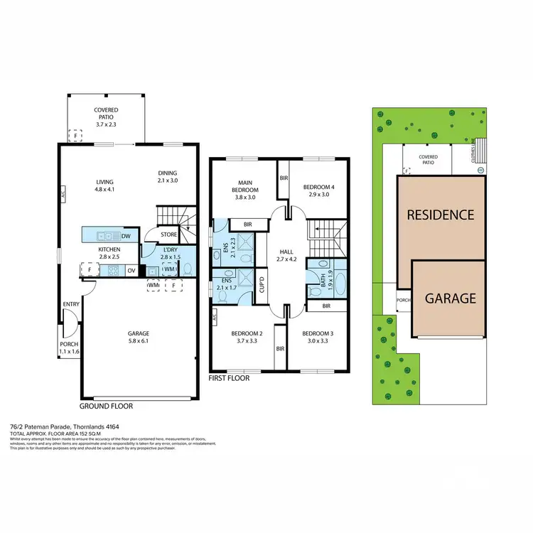 Floorplan of Homely townhouse listing, 76/2 Pateman Parade, Thornlands QLD 4164