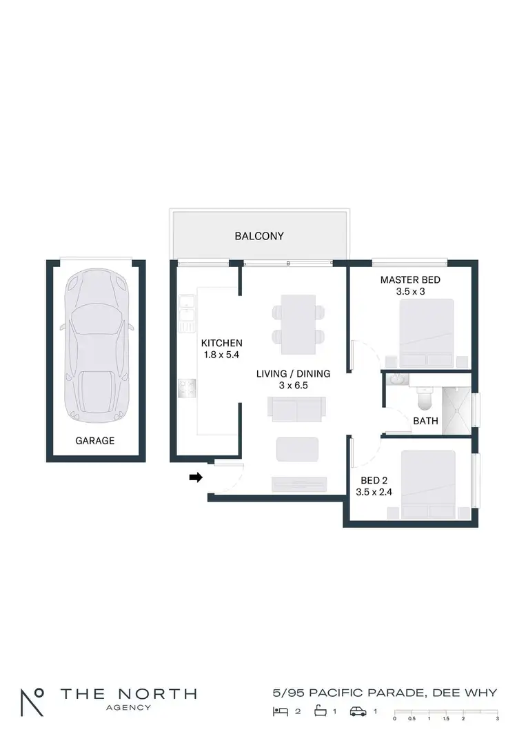 Floorplan of Homely unit listing, 5/95 Pacific Parade, Dee Why NSW 2099