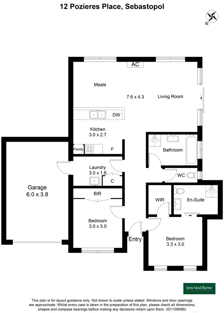Floorplan of Homely townhouse listing, 12 Pozieres Place, Sebastopol VIC 3356