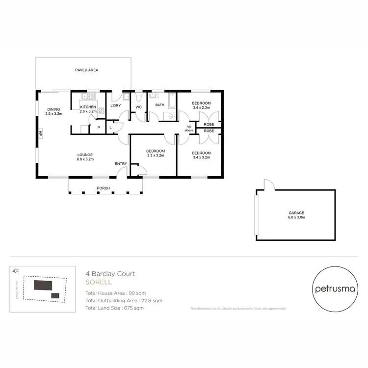 Floorplan of Homely house listing, 4 Barclay Court, Sorell TAS 7172
