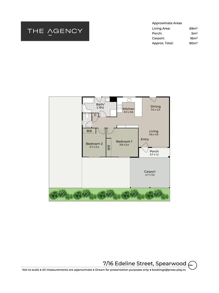 Floorplan of Homely unit listing, 7/16 Edeline Street, Spearwood WA 6163