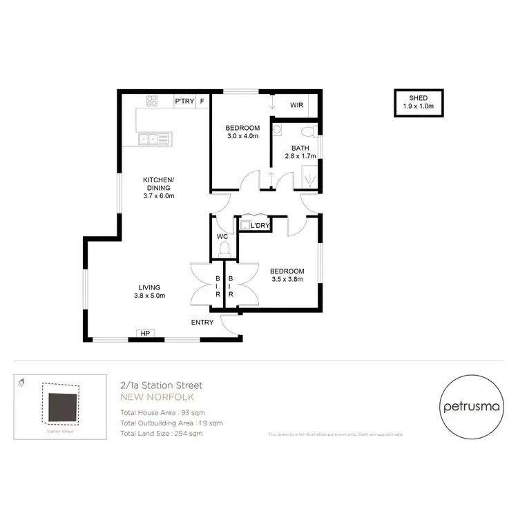 Floorplan of Homely house listing, 2/1 Station Street, New Norfolk TAS 7140