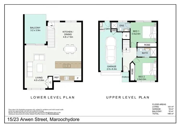 Floorplan of Homely townhouse listing, 15/23 Arwen Street, Maroochydore QLD 4558