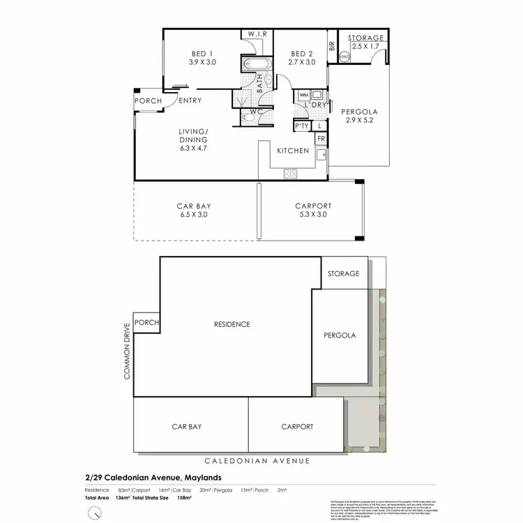 Floorplan of Homely villa listing, 2/29 Caledonian Avenue, Maylands WA 6051